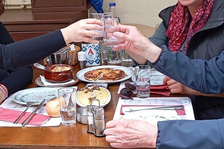 sharing a tasty lunch 2