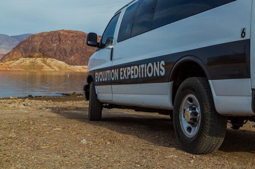 Evolution Expeditions van. Be sure to look for it parked when meeting for this tour near Hemmenway Harbor.