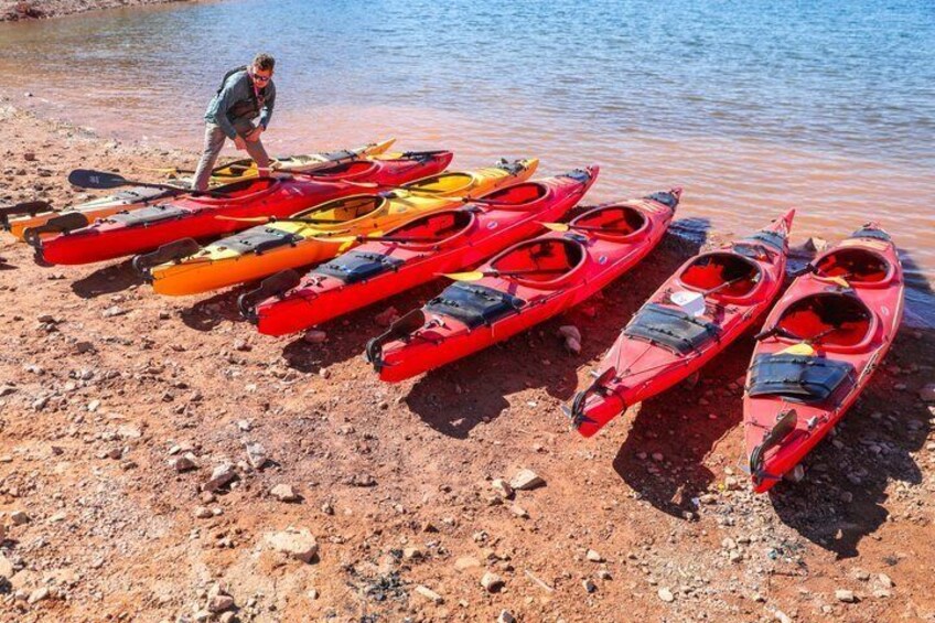 Lake Mead Sunset Kayak Tour with Dinner, Swim and Campfire 5