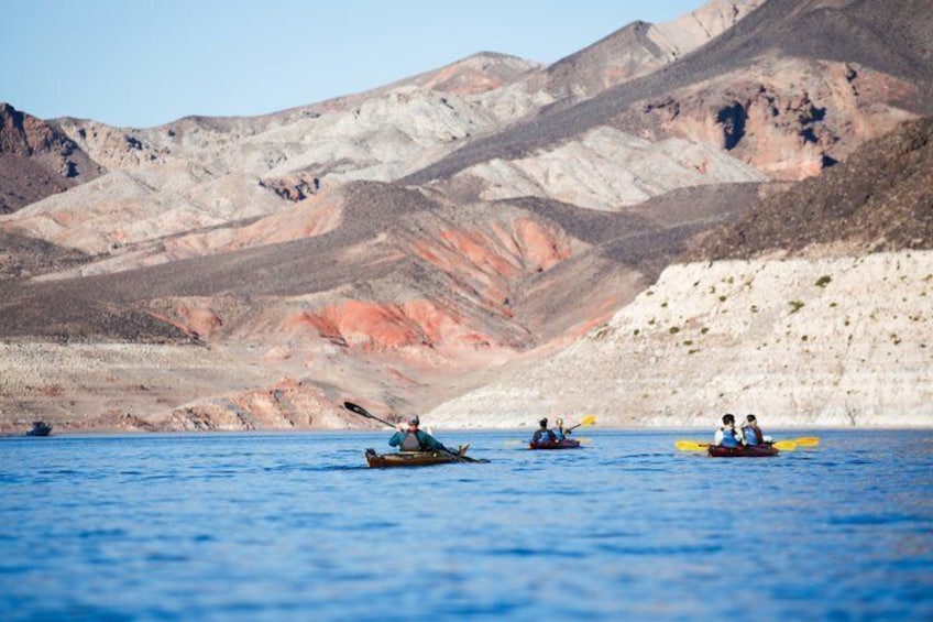 Lake Mead Sunset Kayak Tour with Dinner, Swim and Campfire 2