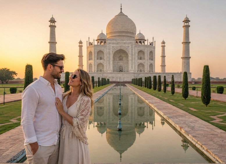 From Delhi: Private Sunrise Taj Mahal & Agra Tour by Car 1