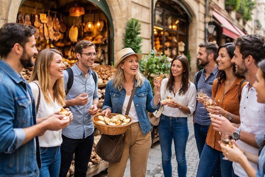 Original Bordeaux Old Town & Market Food Tour with wine tasting 2
