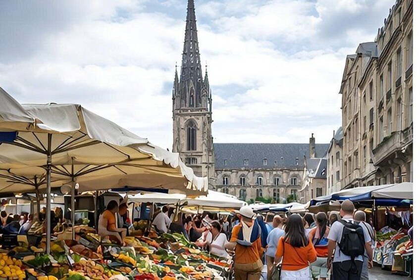 Original Bordeaux Old Town & Market Food Tour with wine tasting 1