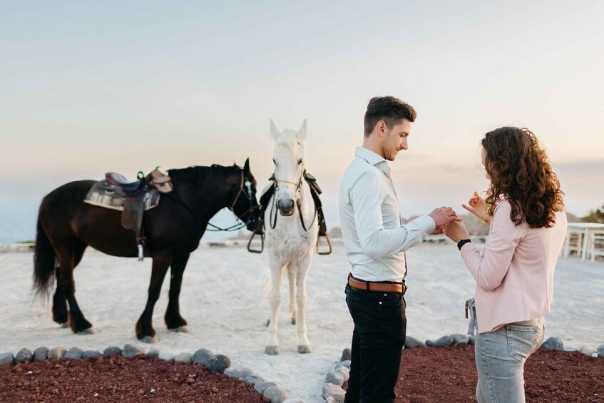 Picture 7 for Activity Santorini: Exclusive Private Horse Riding with picnic 4