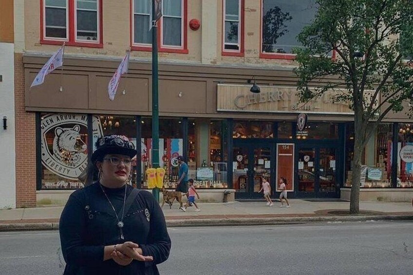 Here is Elaina, speaking about the profound haunting of the Whiting Hotel. 3