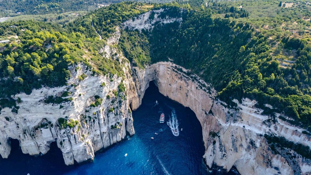 Picture 2 for Activity From Lefkimmi: Paxos, Antipaxos & Blue Caves Speedboat Tour 3