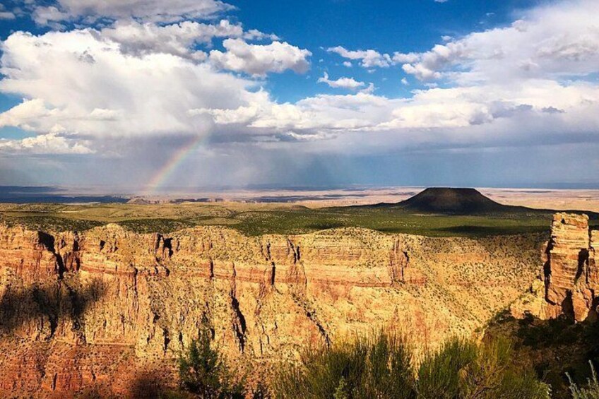 Rainbow and Cedar Mountain view looking out over the Painted Desert in Grand Canyon National Park, Arizona 2