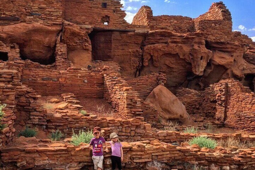 Front side with rooms in Wupatki National Monument near Flagstaff, Arizona