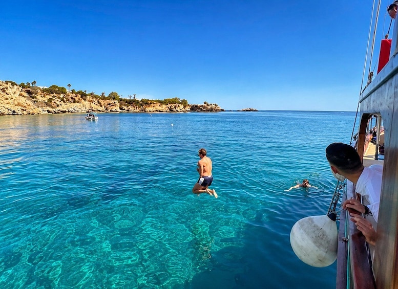 Picture 19 for Activity Hersonissos: Traditional Wooden Boat Trip, Swim Stops &Lunch 3