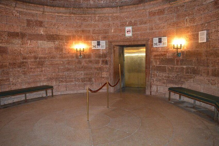 Eagle's Nest: entering the famous brass elevator 4