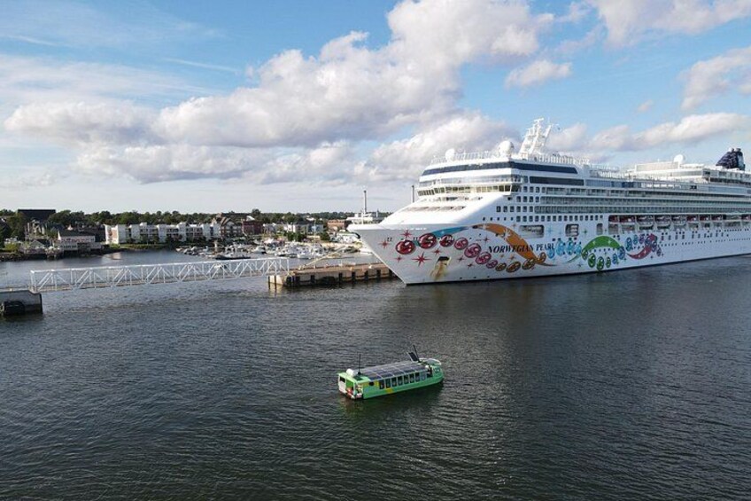Passing by a cruise ship. 4