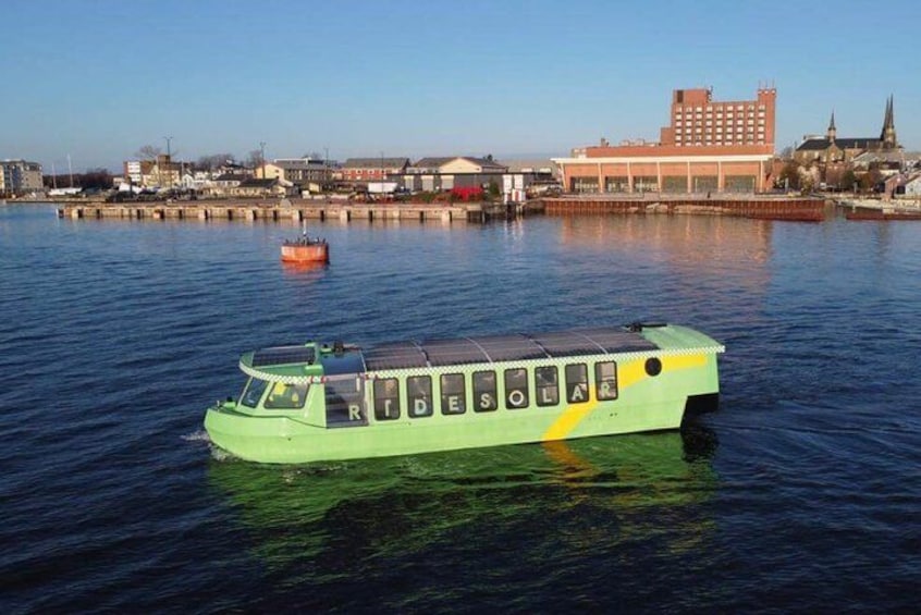 Quiet solar-electric tours in beautiful Charlottetown Harbour aboard this retro-fitted and repowered 1967 "Vaporetto" from the famous Montreal Expo! 5