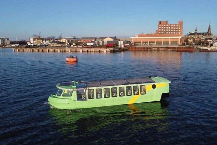 Quiet solar-electric tours in beautiful Charlottetown Harbour aboard this retro-fitted and repowered 1967 "Vaporetto" from the famous Montreal Expo! 2