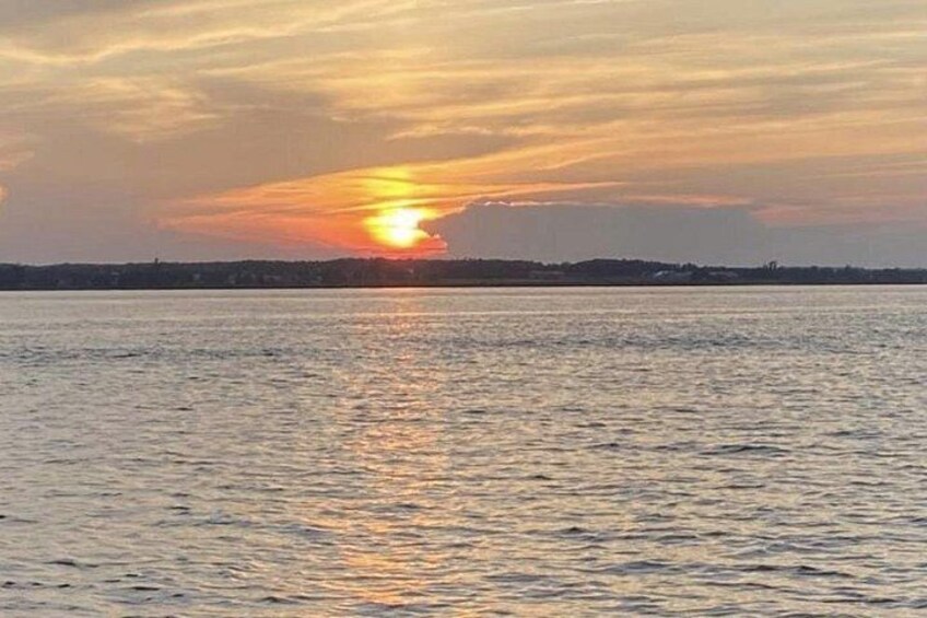 Sunsets are better on the water. 5