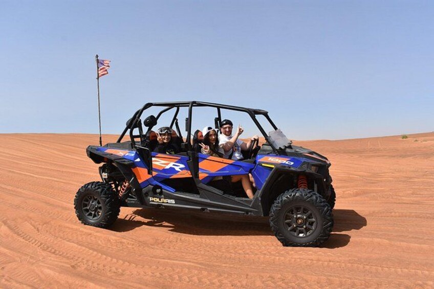 Polaris RZR 1000cc self drive 4 seats Camel Ride and Sandboarding 1