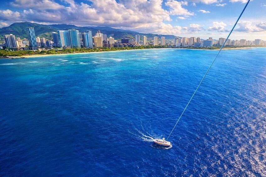 Parasailing in Waikiki from Oahu Hawaii 2