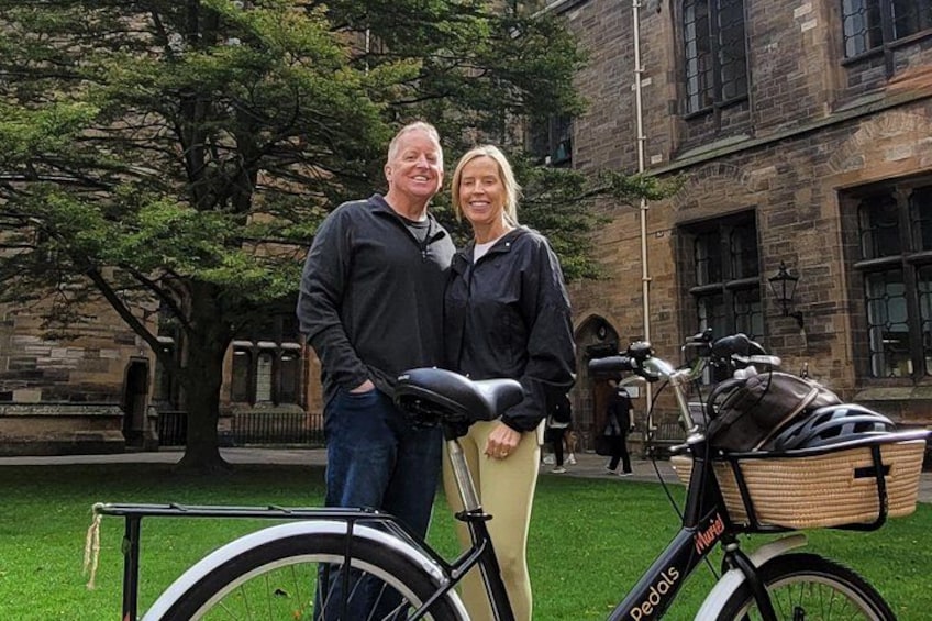 Private Bike Tour guests taking a photo opportunity with Gallus Pedals 4