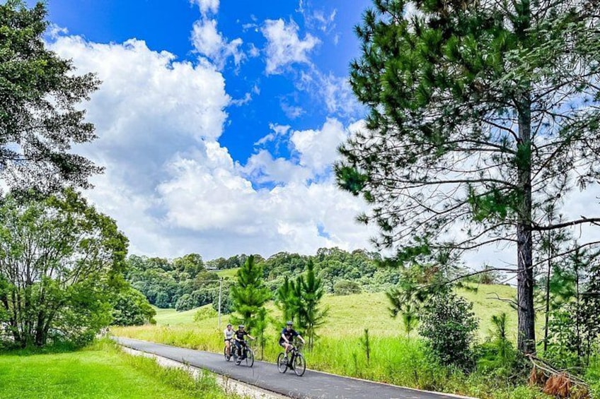 E bike riders on the trail at Stokers Siding 5
