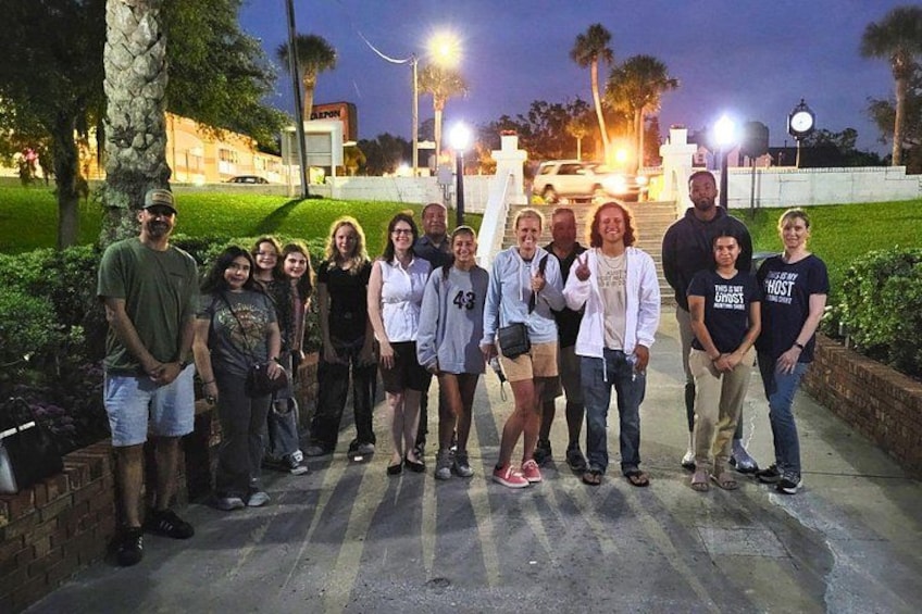 Tarpon Springs Ghost Tour guests at Spring Bayou 3