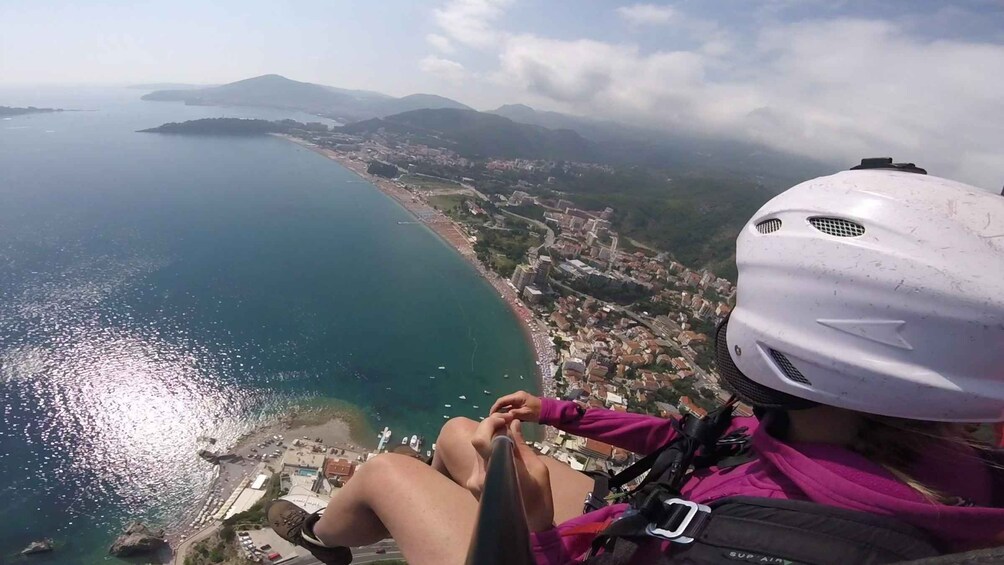 Picture 25 for Activity Budva: Tandem Paragliding Flight over Bečići Coast 5