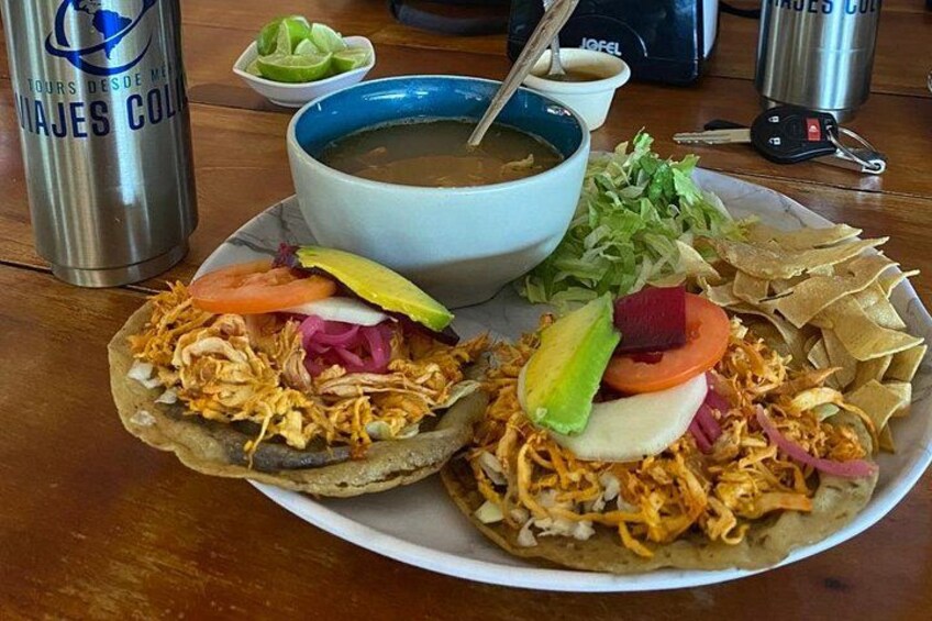 Mexican food included at cenotes tour 4