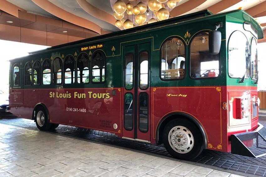 Of the beautiful Trolley’s waiting for pick up at the Horseshoe Casino. 2