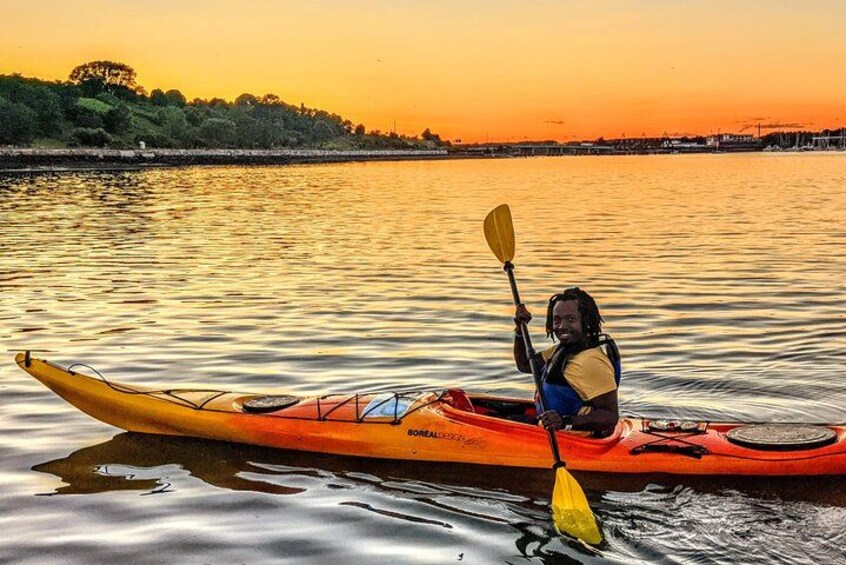 Paddling along the waterfront of the Eastern Promenade in Portland 3