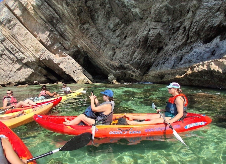 Picture 18 for Activity Guided Kayak Tour Arrábida Natural Park, Cavalo Beach, Caves 2