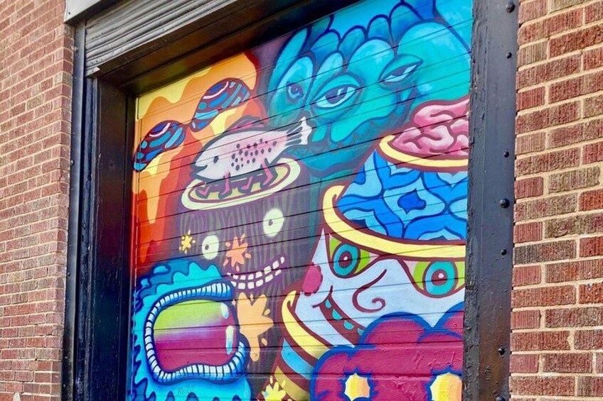 Get in on the love for this duo's playful but pro murals - you'll see two on your tour! 5