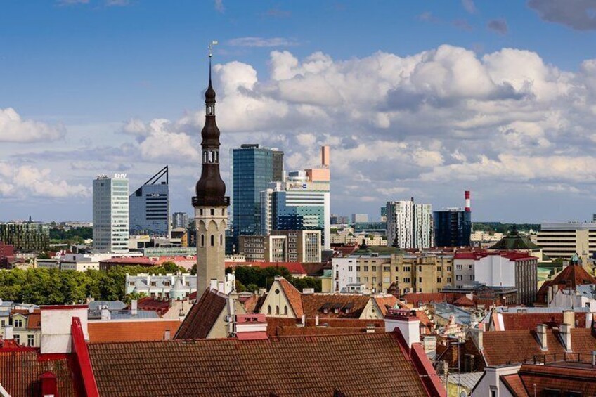 Medieval Tallinn view from Toompea hill