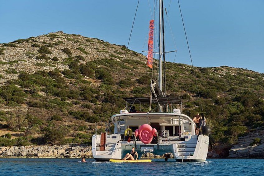 Ag. Nikolaos Catamaran to Spinalonga - Gourmet Meal & Water Toys 4