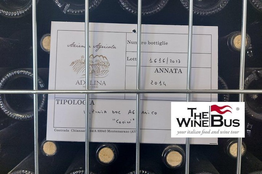 Wine bottles and labels in a cellar. 2