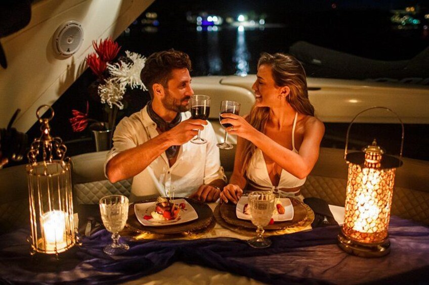 Romantic Dinner onboard luxury yacht 2