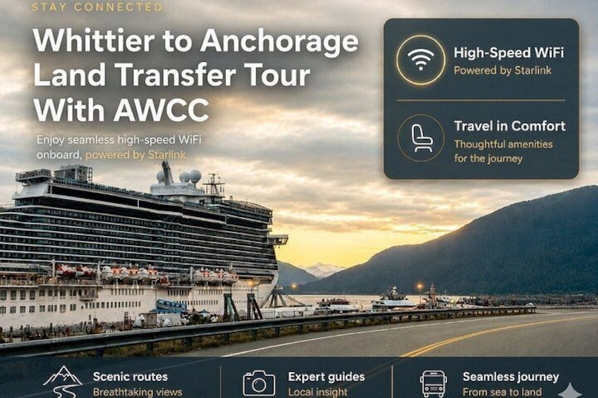 Whittier Cruise Transfer with Wildlife&Glacier tour to Anchorage 4