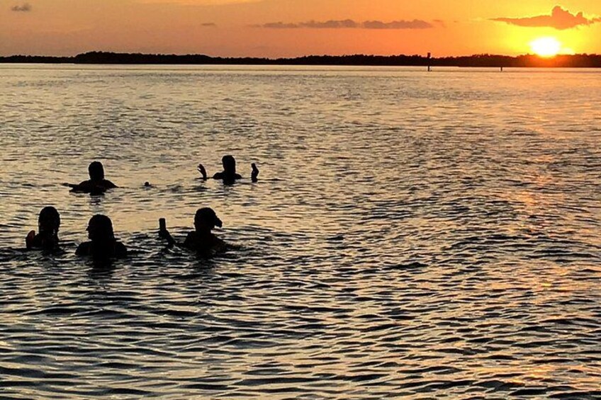 Swim with the sun going down! 2