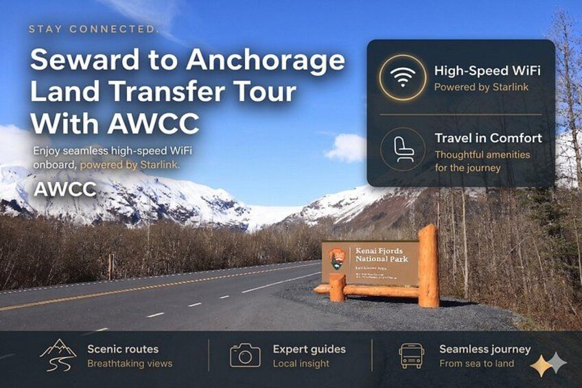 Seward Cruise Transfer with Wildlife & Scenic Tour to Anchorage 1