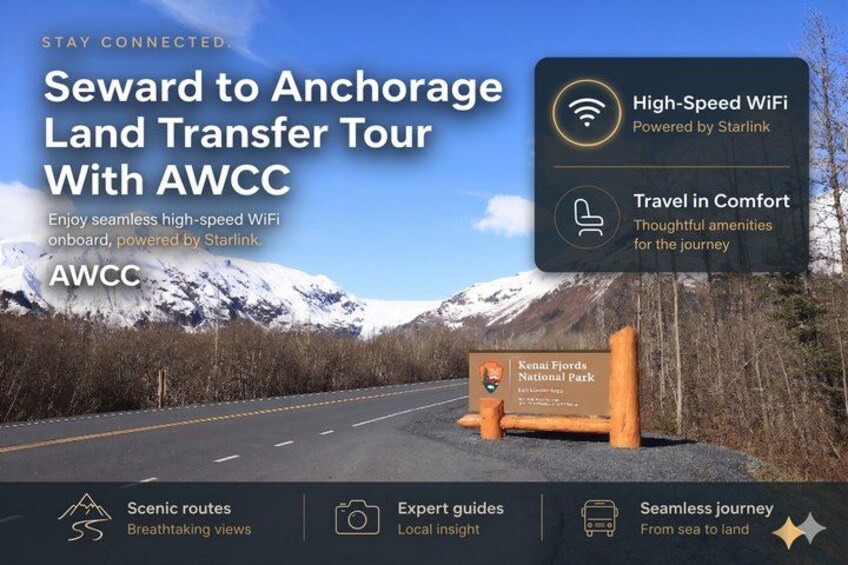 Seward Cruise Transfer with Wildlife & Scenic Tour to Anchorage 1