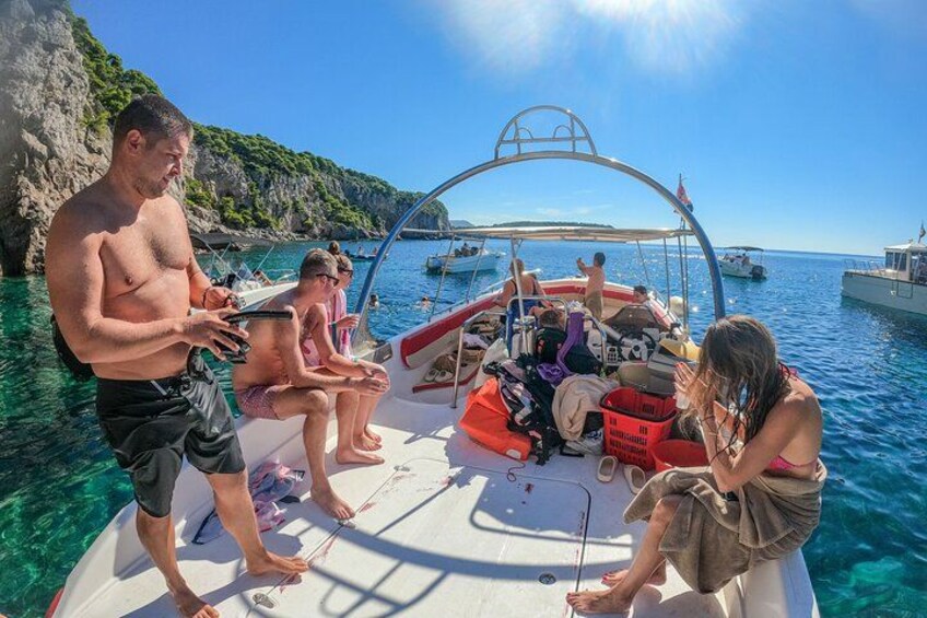 Speed boat on Kolocep island 4