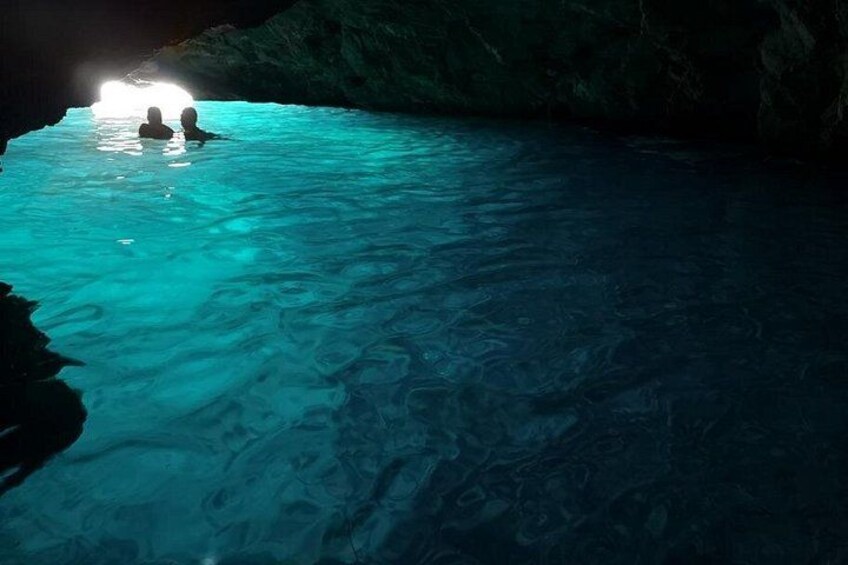 Inside the Blue Cave on Kolocep 2