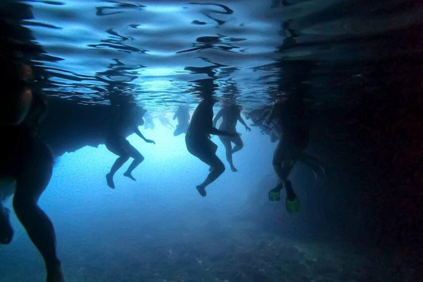 Underwater the Blue Cave on Kolocep island 1