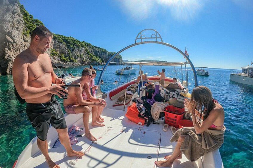 Speed boat on Kolocep island 3