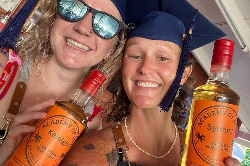 Sydney and Keleigh with their finished bottles. 2
