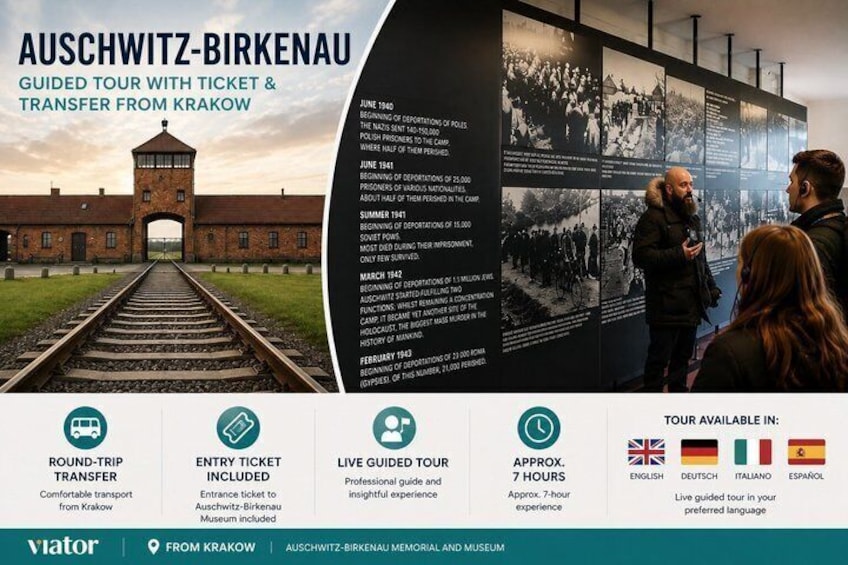 Auschwitz-Birkenau Guided Tour with Ticket & Transfer from Krakow 1