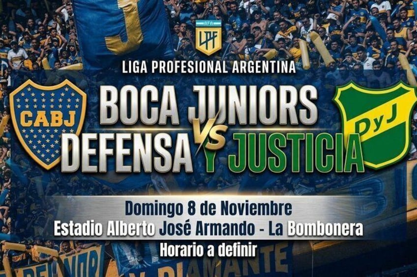 A football match between Boca Juniors and Justicia. 5
