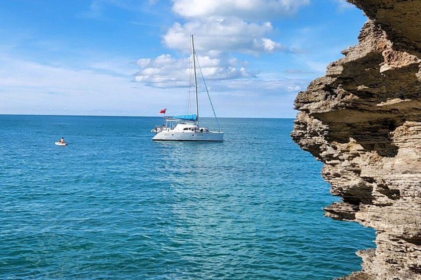 Private Catamaran charter Swim sail snorkel cliff jumping SUP 2