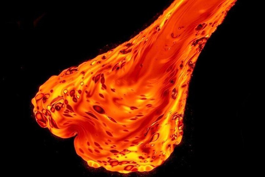 The mesmerizing stream of lava as seen from above 2