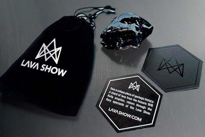 A giftwrapped piece of lava from the show can be purchased at location 3