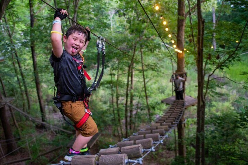 Ziplining and Climbing at The Adventure Park at Virginia Aquarium