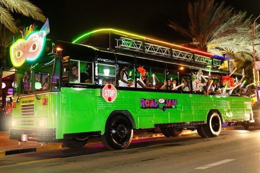 Aruba Nightlife Party Bus with Unlimited Drinks & DJ on Road Jam 5
