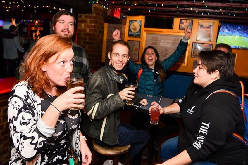 Salem Boos and Brews Haunted Pub Crawl Drinking Happy 2